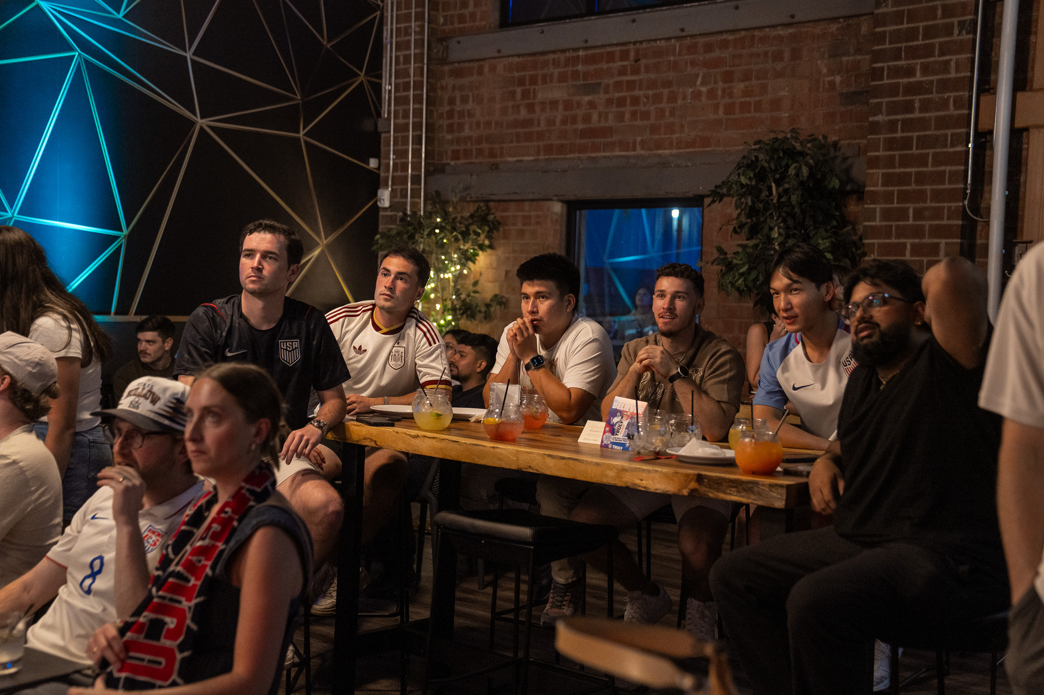 Crowd in USA gear at the USA vs Paraguay FIFA World Cup 2026 Watch Party at The Boundary Charlotte