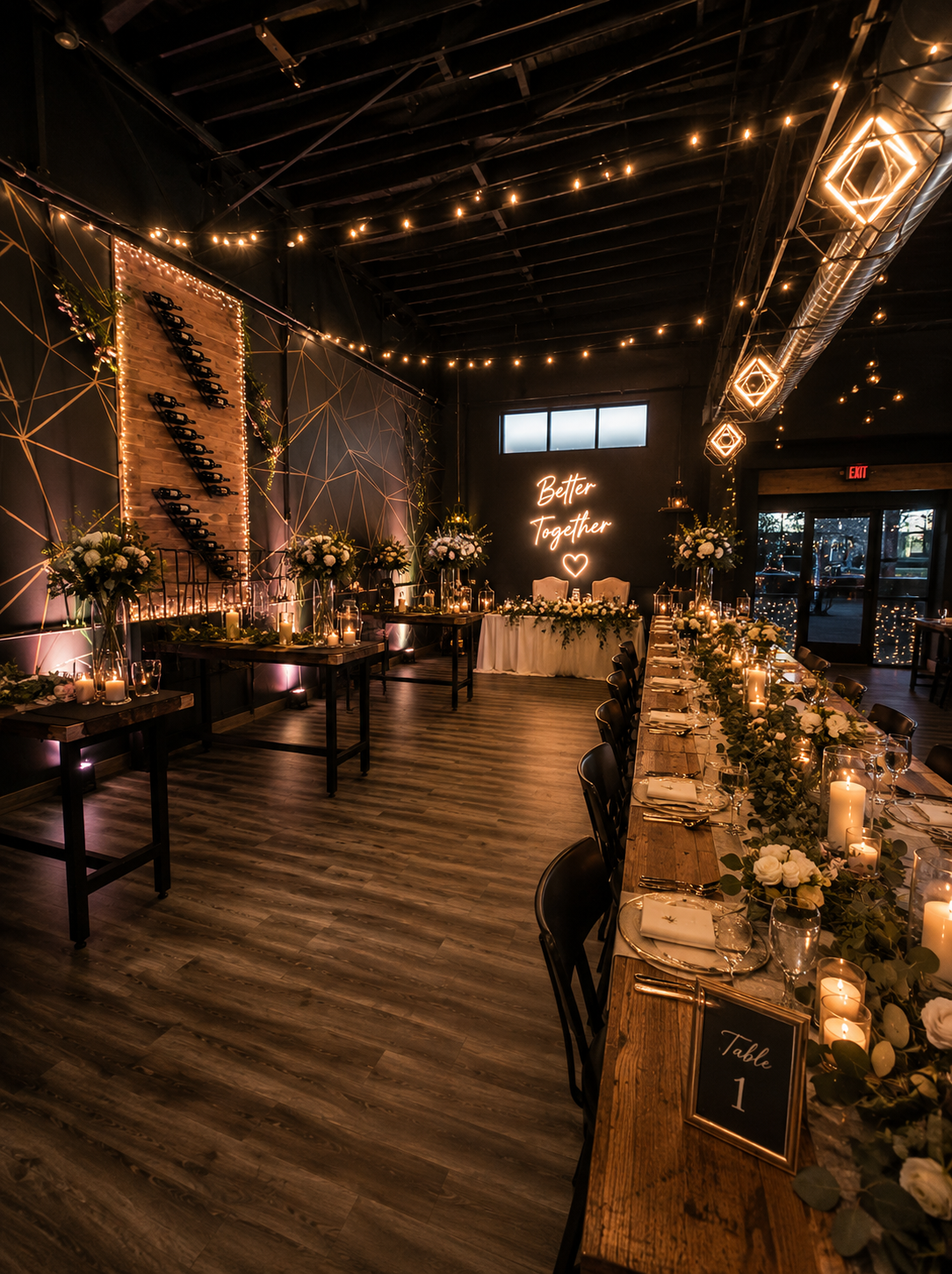 Wedding reception produced by The Boundary